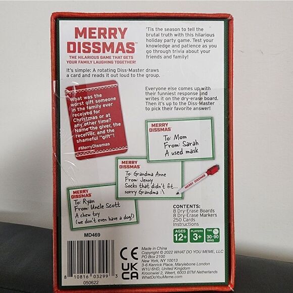 NIB MERRY DISSMAS Family Holiday Game - Picture 2 of 2